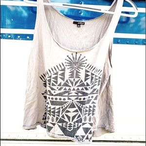 O’Neil Tribal pattern crop top tank Large